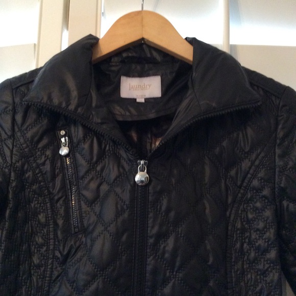 Laundry by Shelli Segal *NWOT* Women's Black Diamond Quilted Fitted Jacket - Picture 2 of 11